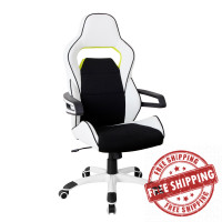 Techni Mobili RTA-2021-WHT Ergonomic Essential Racing Style Home & Office Chair, White